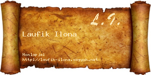 Laufik Ilona névjegykártya